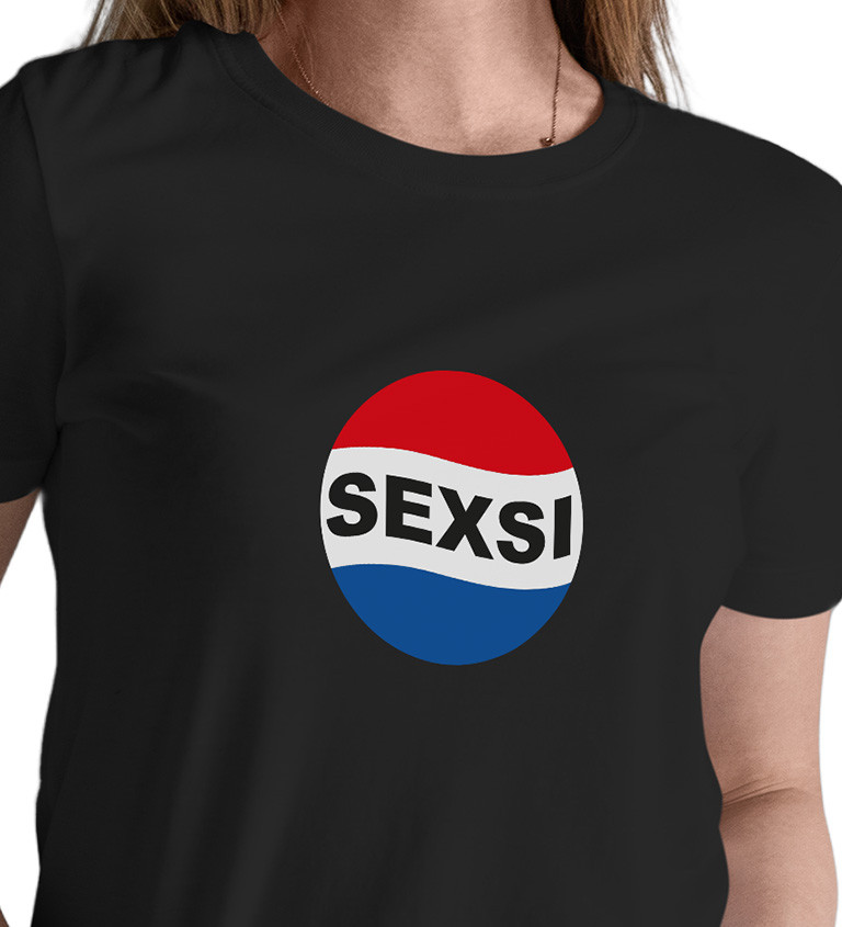 Černé dámské tričko – Sexsi