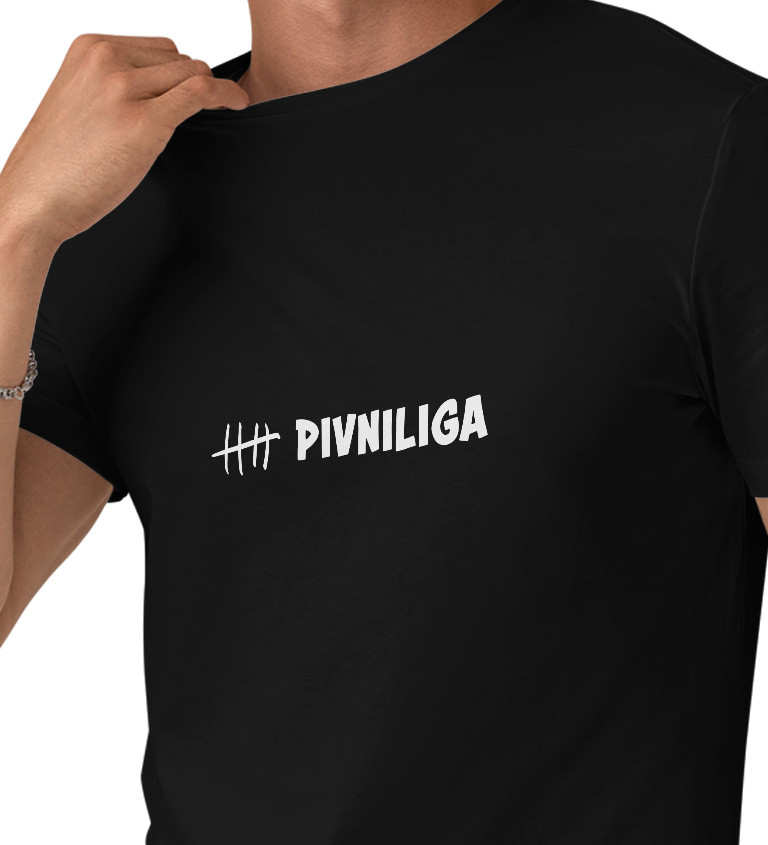 Černé pánské tričko – Pivní liga