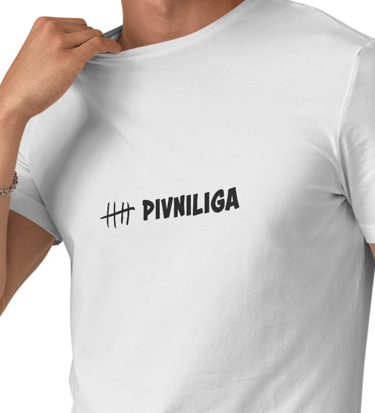 Bílé pánské tričko – Pivní liga