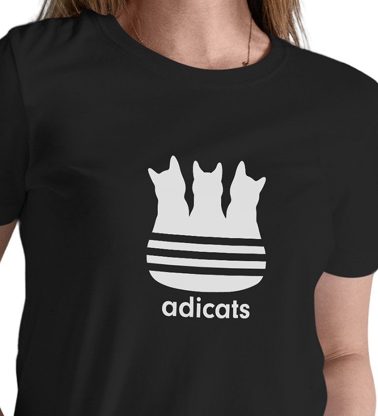 Černé dámské tričko – Adicats