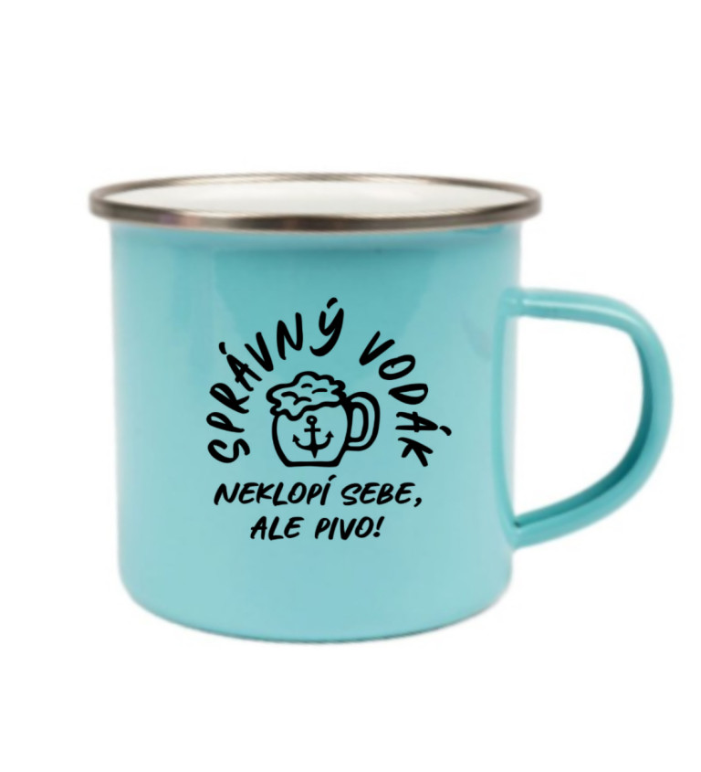 Modrý plecháček – Správný vodák neklopí sebe, ale pivo