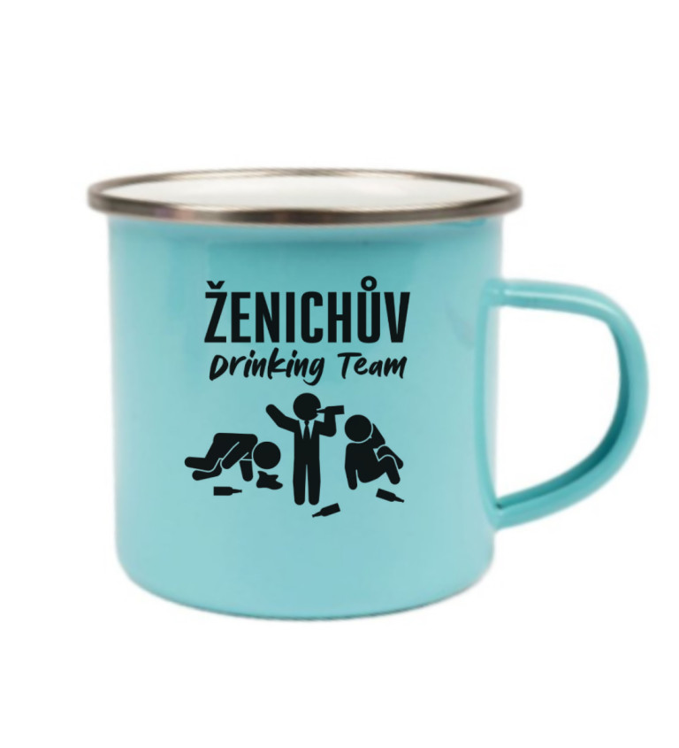 Modrý plecháček – Ženichův drinking team