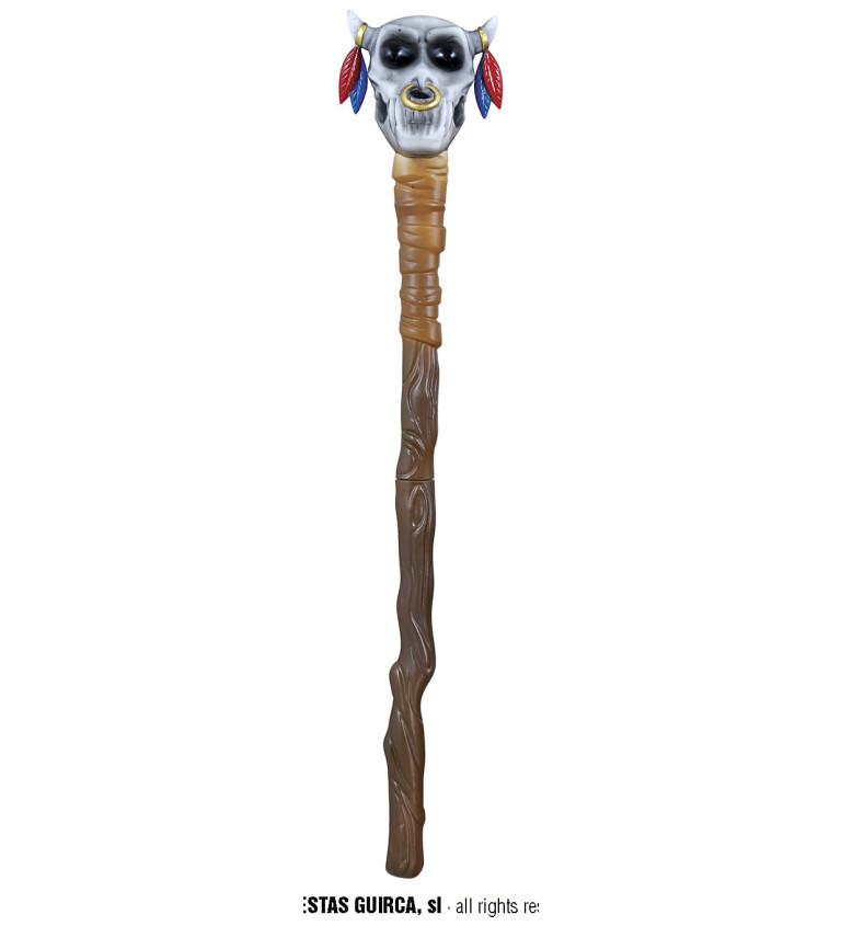 Hůl zdobená lebkou