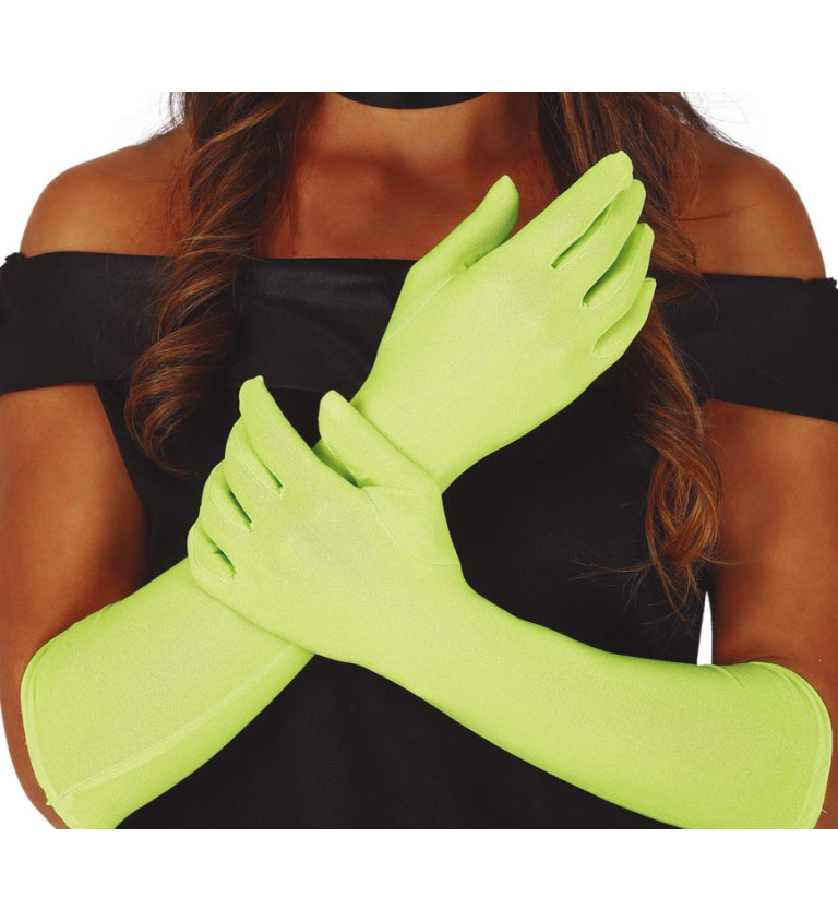 Neonově žluté rukavice