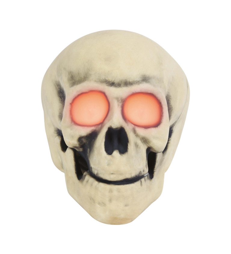 LED lebka s osvětlením