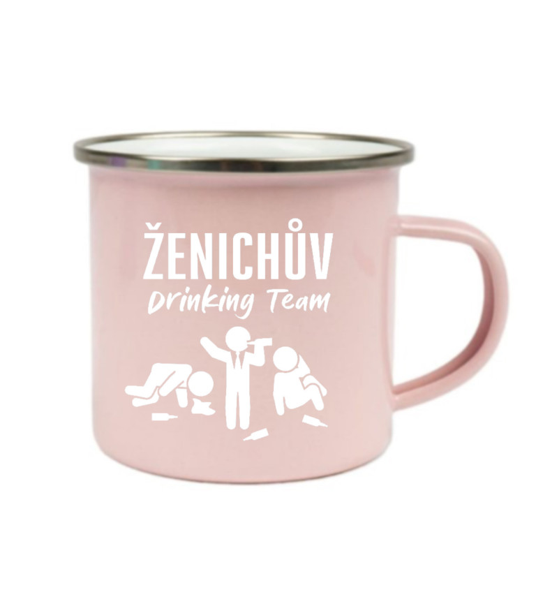 Růžový plecháček – Ženichův drinking team