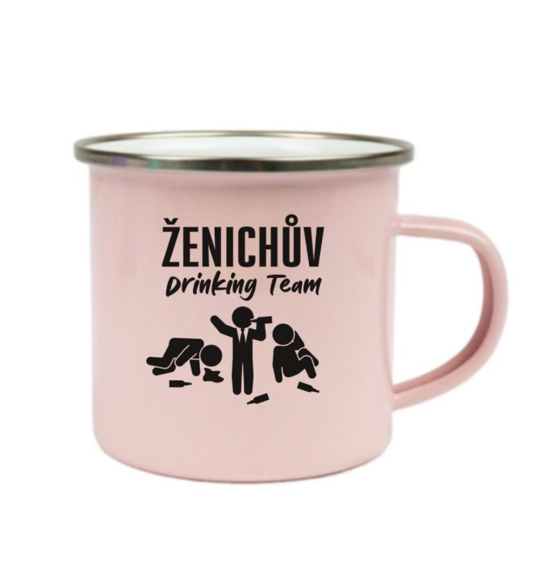 Růžový plecháček – Ženichův drinking team