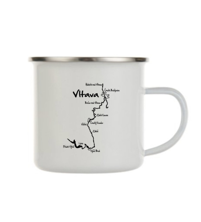 Bílý plecháček – Vltava mapa