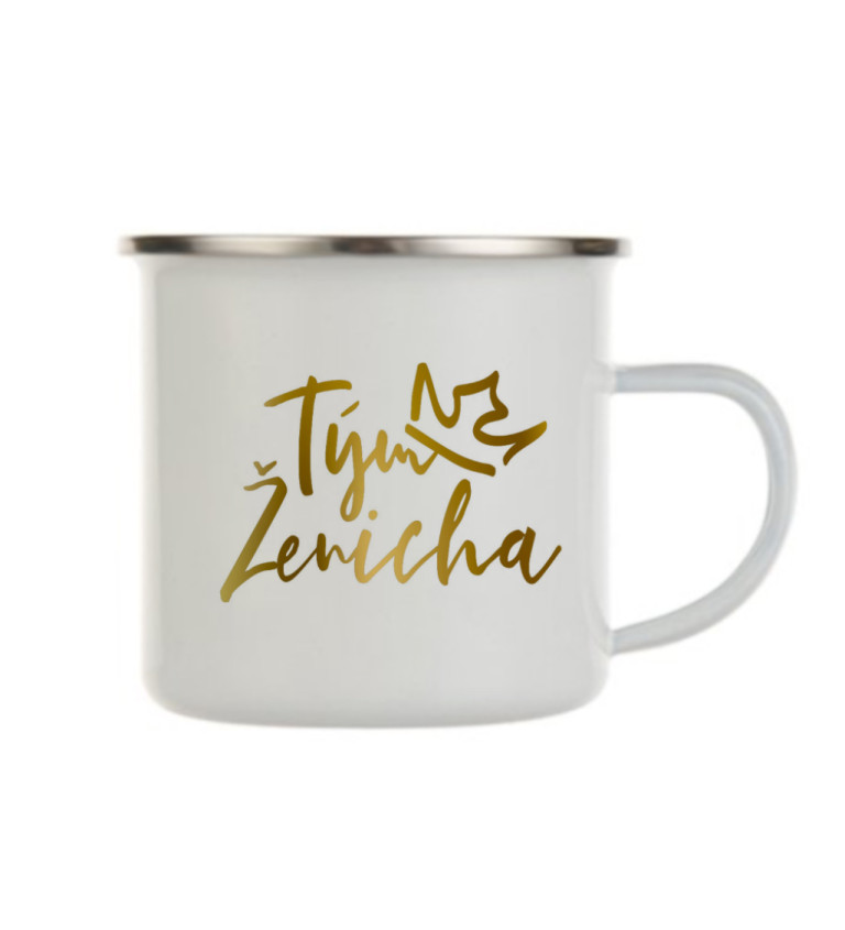 Bílý plecháček – Tým ženicha koruna