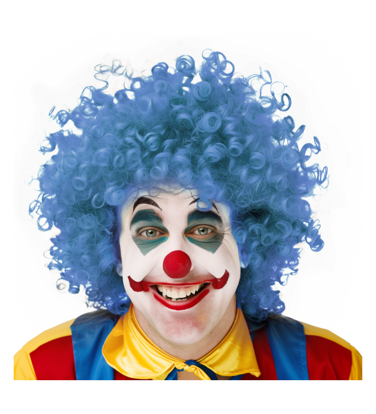 Pánská paruka: afro modrá