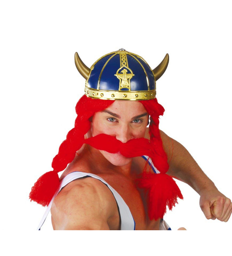 Vikingská helma – modrá