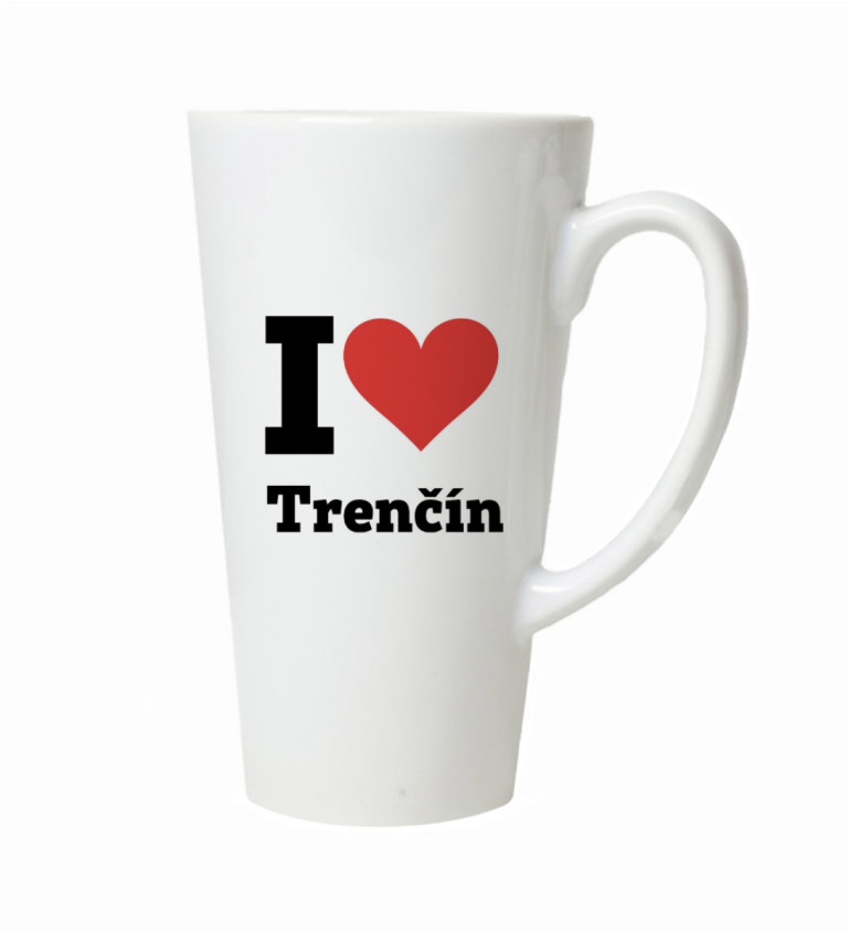 Hrnek na latte – I love Trenčín