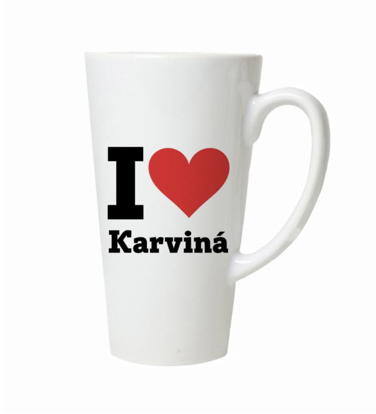 Hrnek na latte – I love Karviná