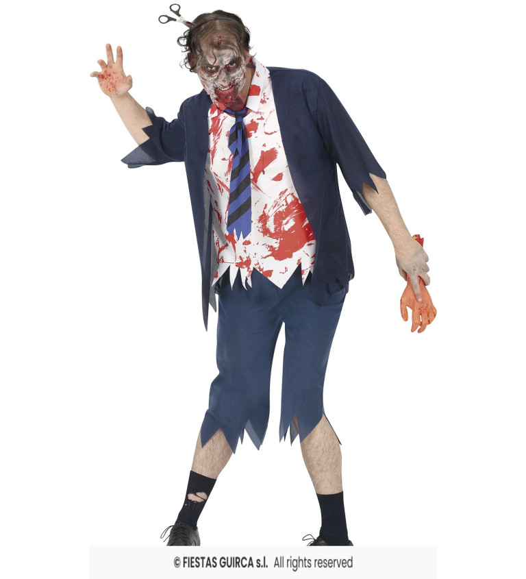 Kostým pro muže – zombie středoškolák