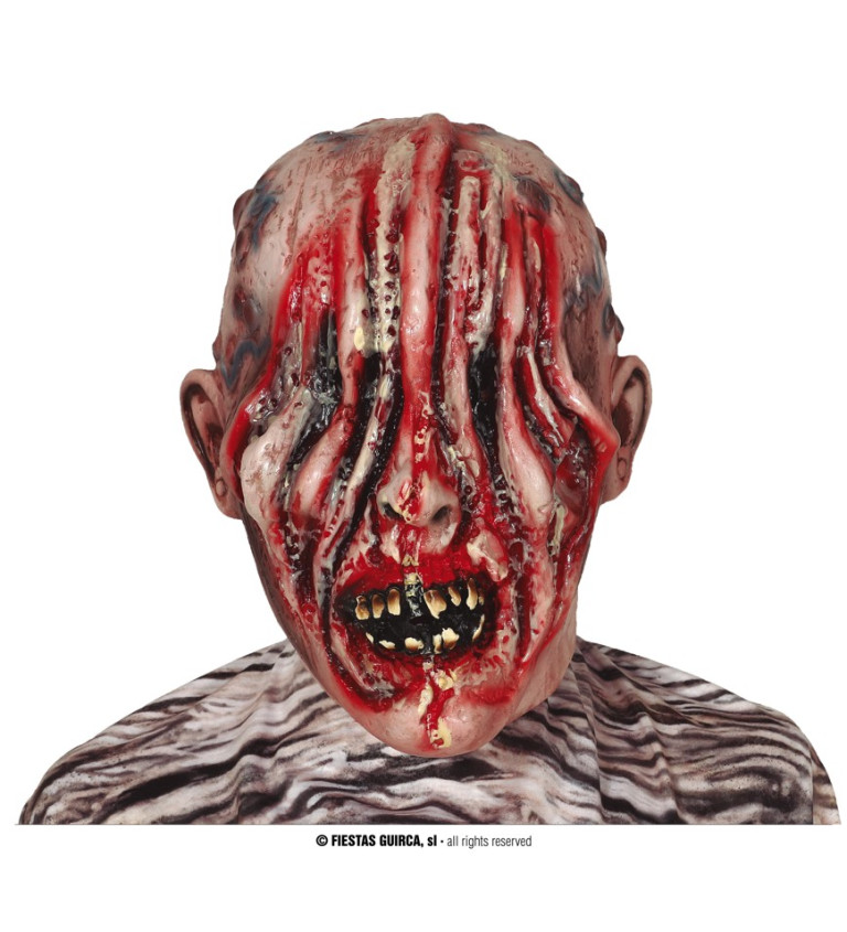 Strašidelná latexová maska slepého zombie