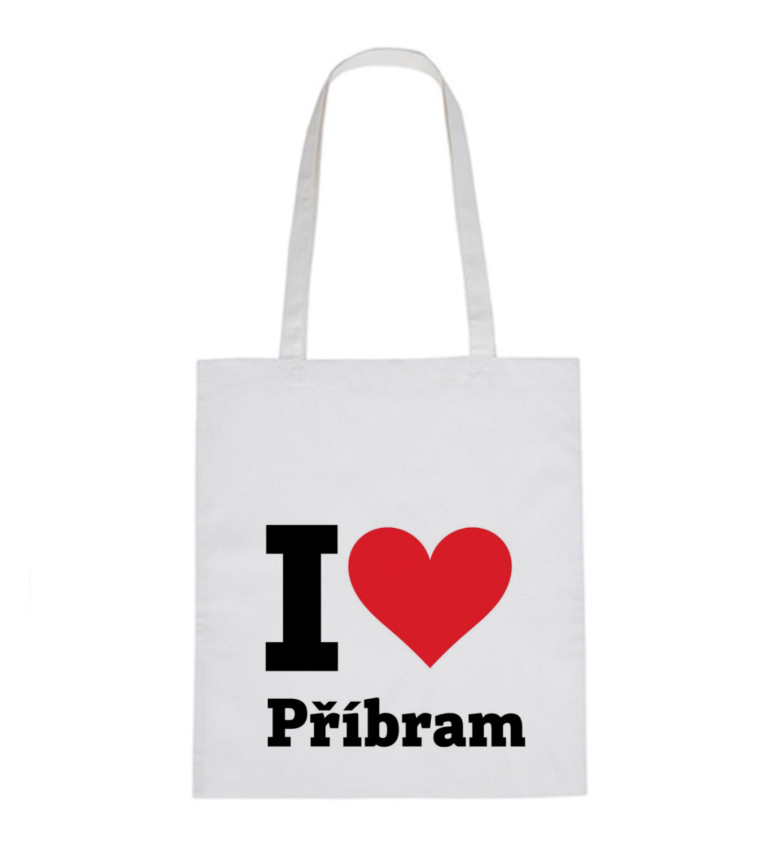 Plátěná taška: I love Příbram