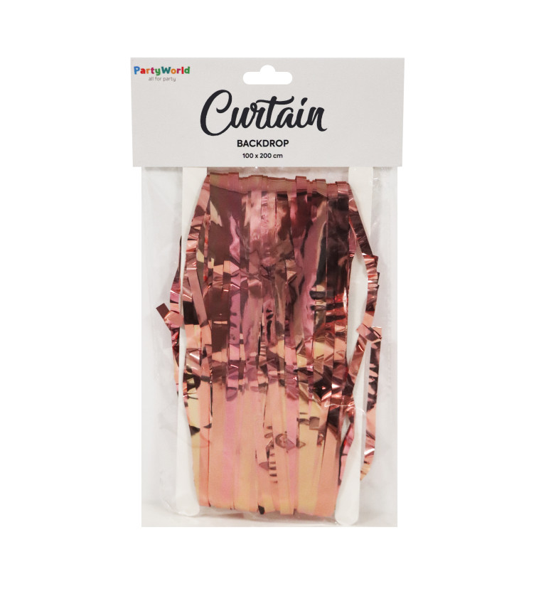 Rosegold fóliový závěs