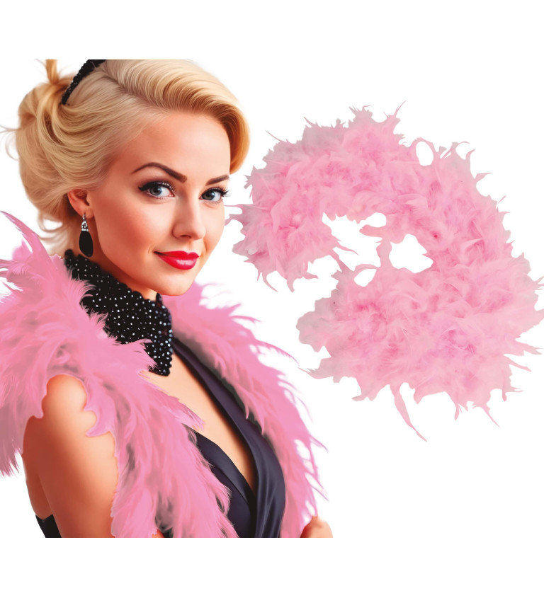 Elegantní boa – růžové