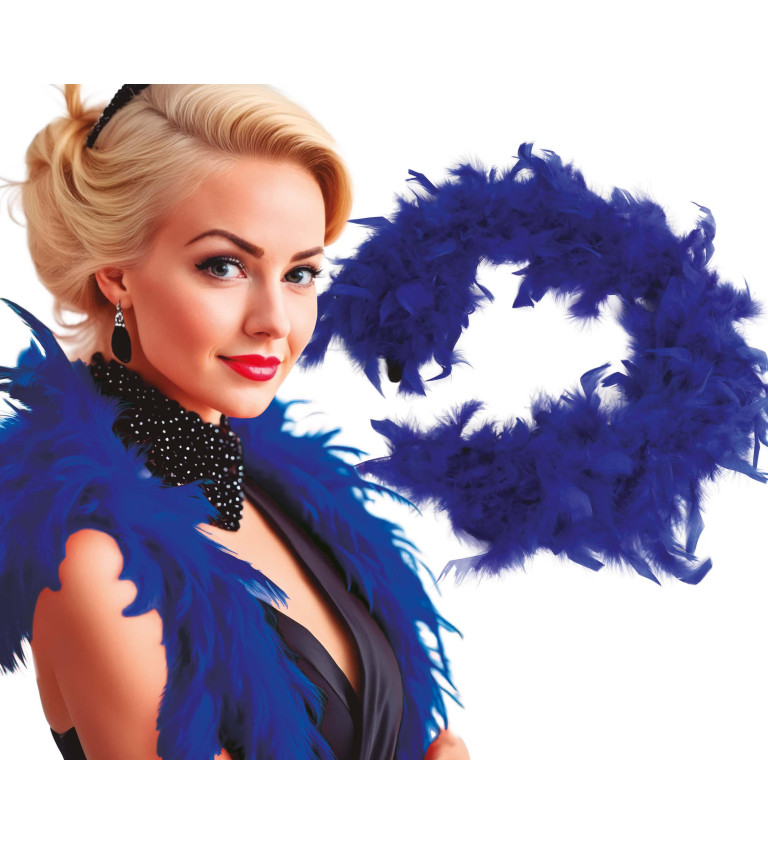 Elegantní boa – modré