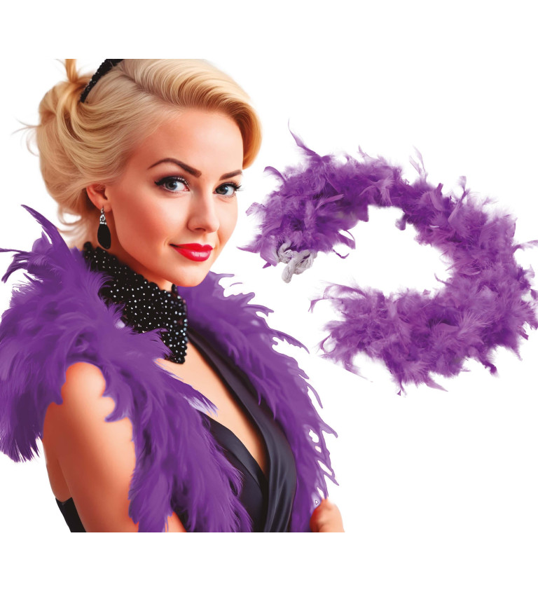 Elegantní boa – fialové