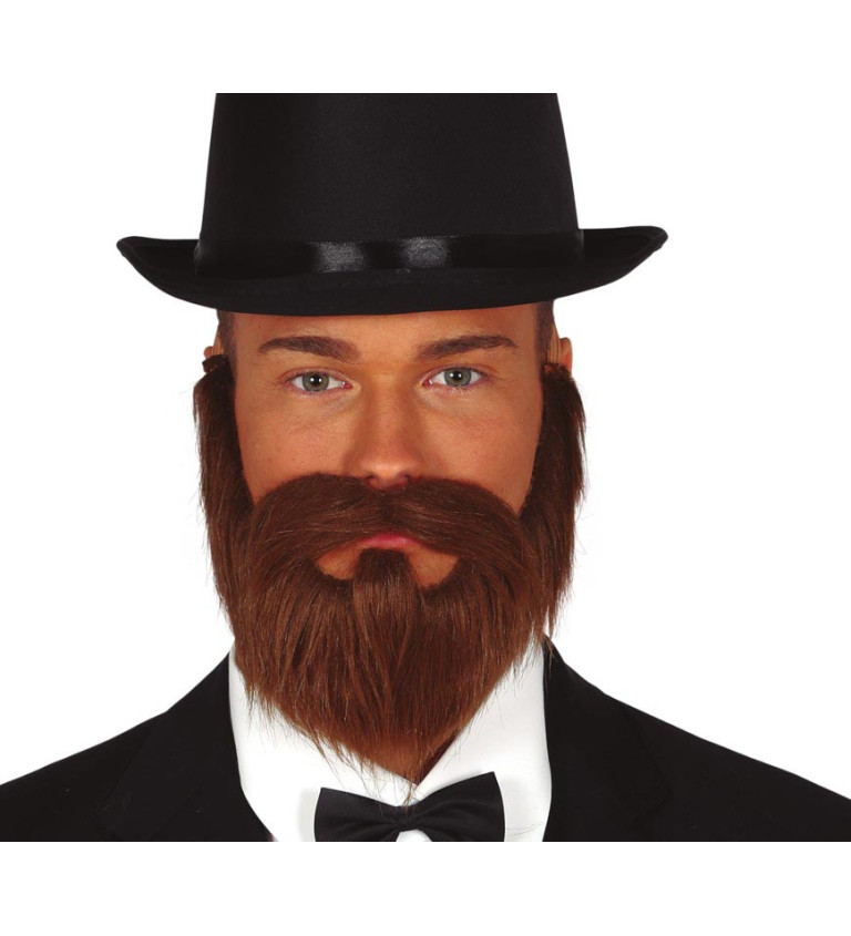 Knír a vousy – hnědé