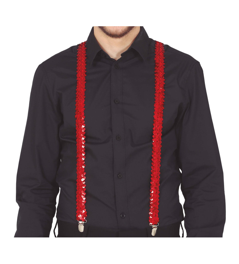 Flitrované červené kšandy