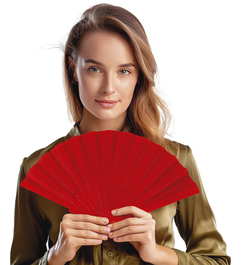 Elegantní červený vějíř