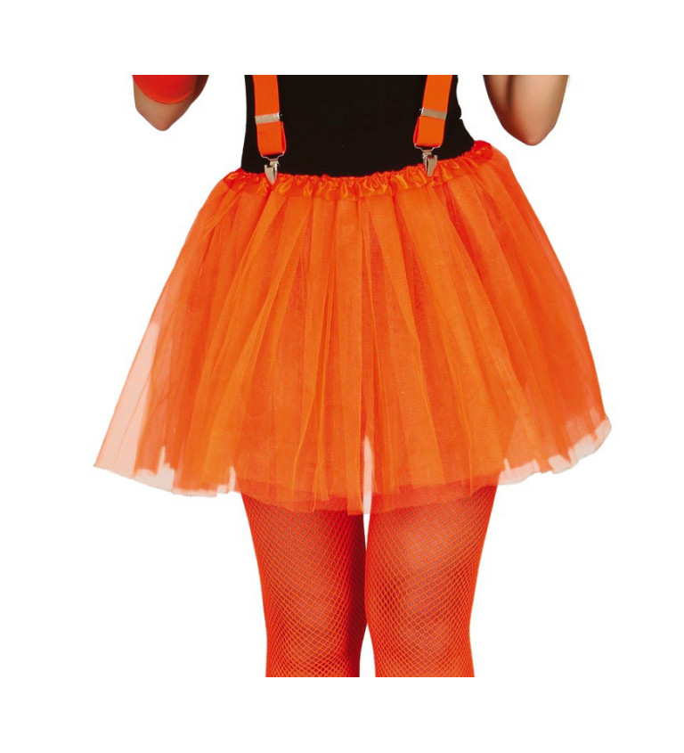 Neonově oranžová - tutu sukně