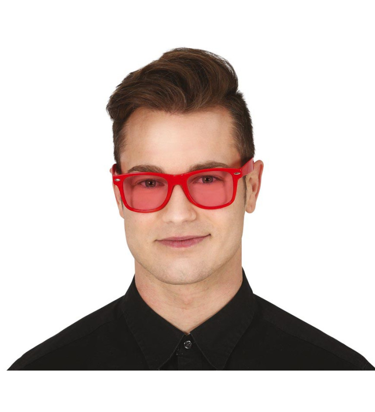 Retro brýle s červenými skly
