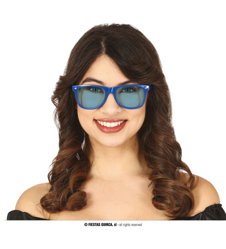 Retro brýle s modrými skly