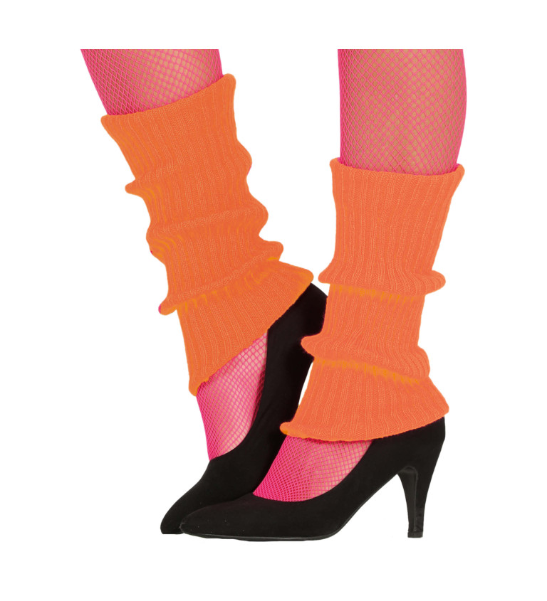 Retro návleky na nohy – oranžové