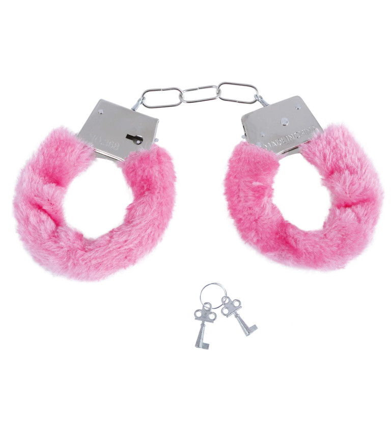 Plyšová pouta – růžová barva