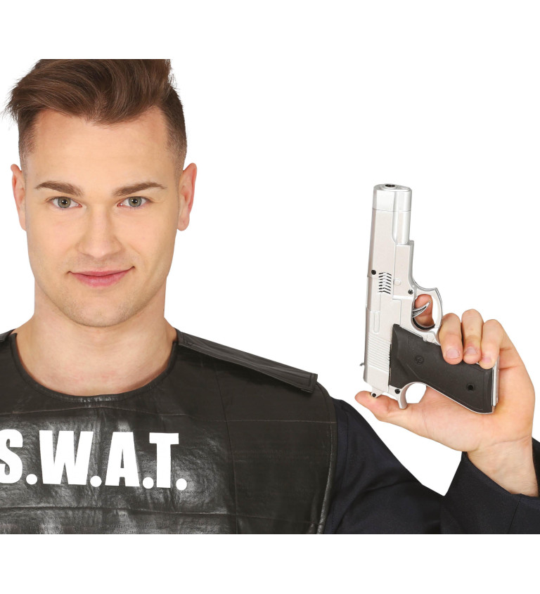 Stříbrná pistole - 24 cm