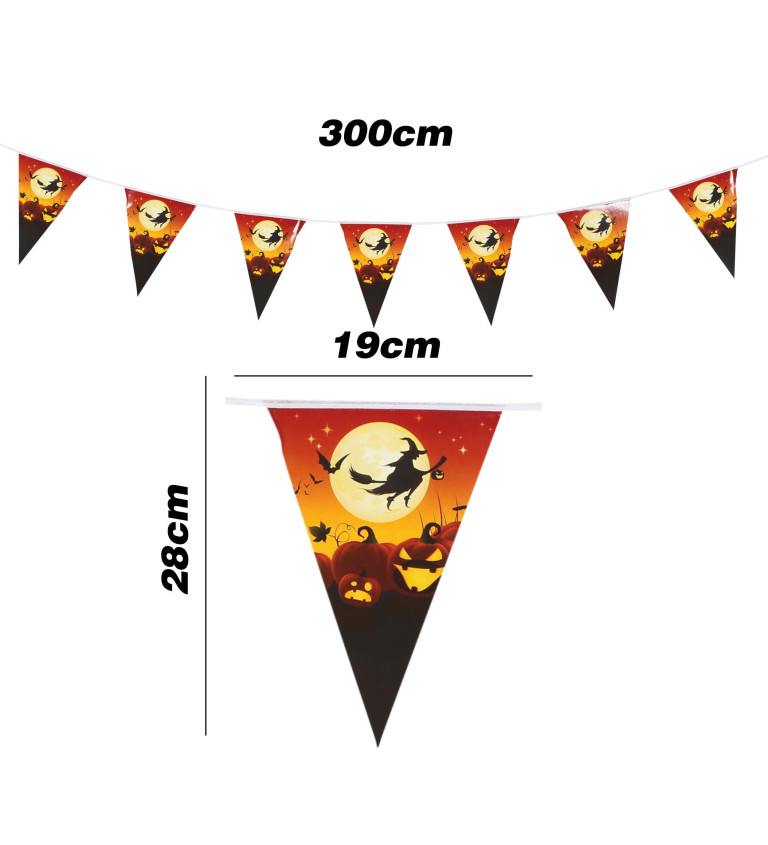 Girlanda s motivem Čarodějnice