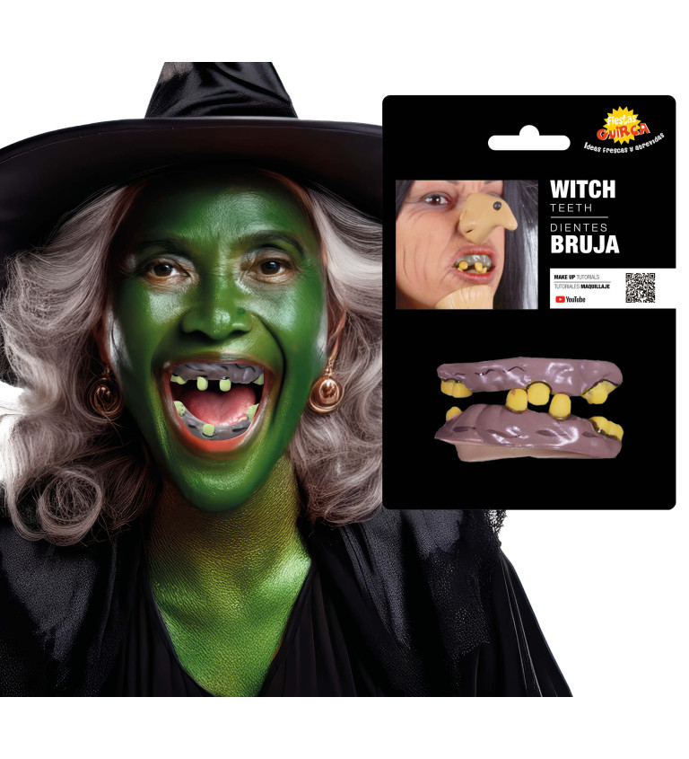 Latexové čarodějnické zuby