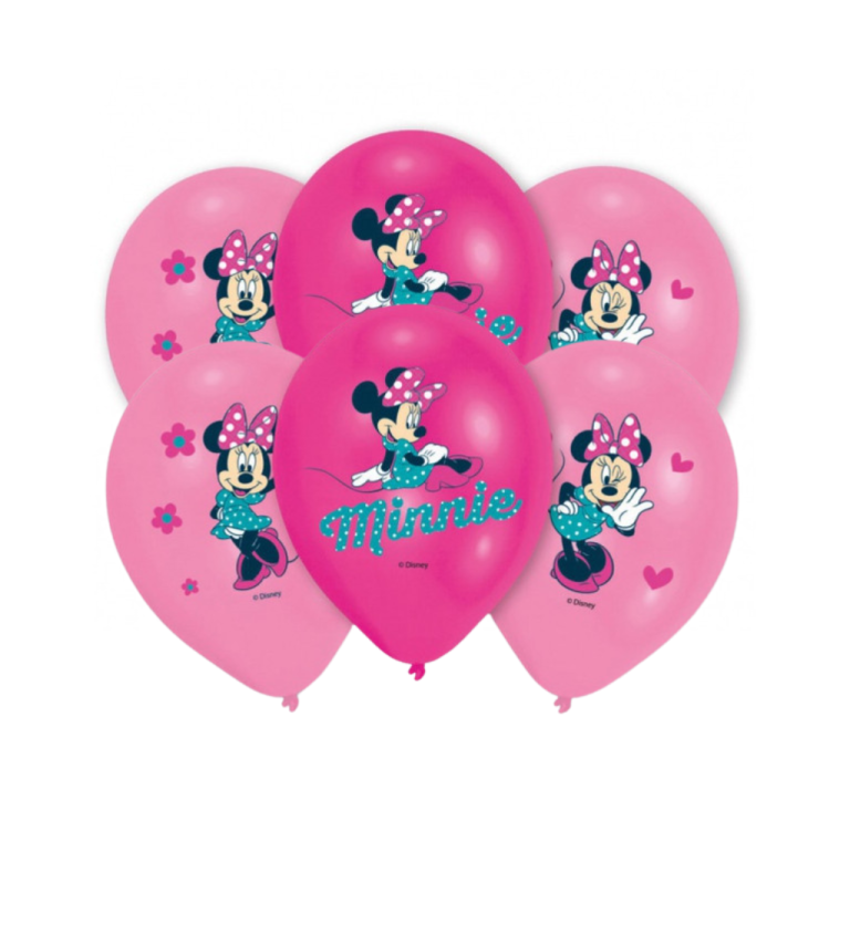 Růžové balónky Minnie mouse