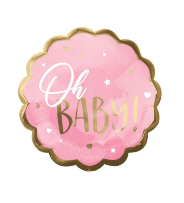 Velký růžový balón - Oh baby!