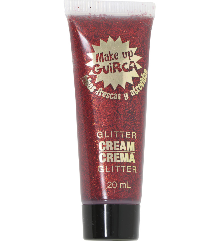 Krémový třpytivý make-up – červený