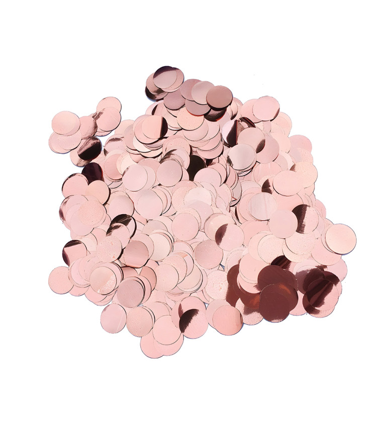 Rosegold metalické konfety