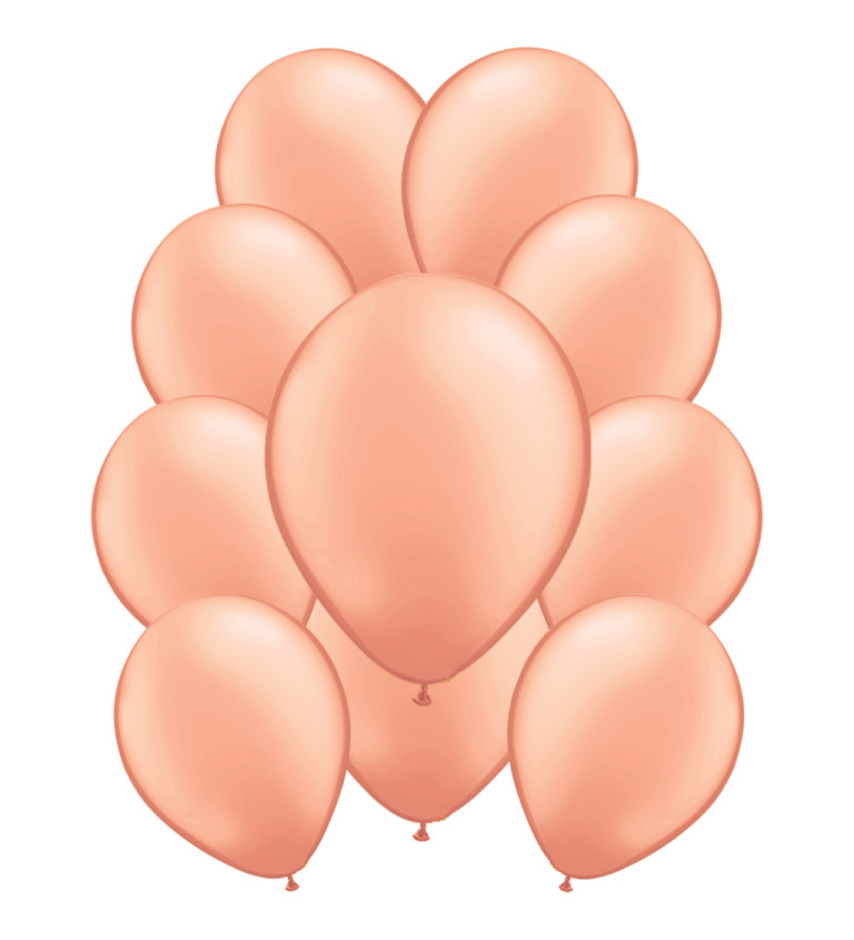 Metalické latexové balónky – rosegold