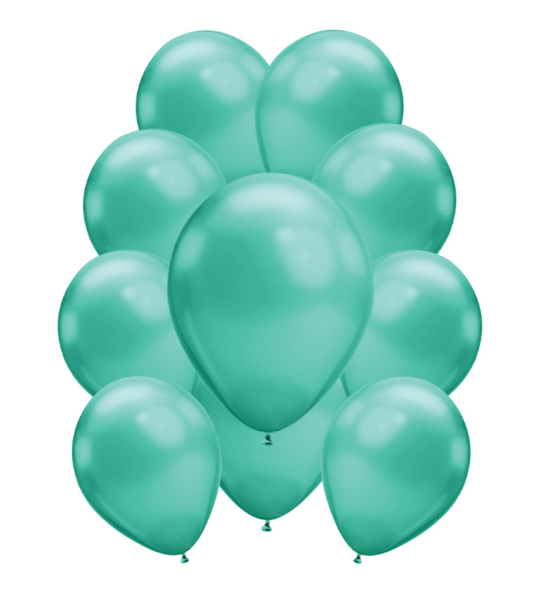 Chromové latexové balónky – zelené
