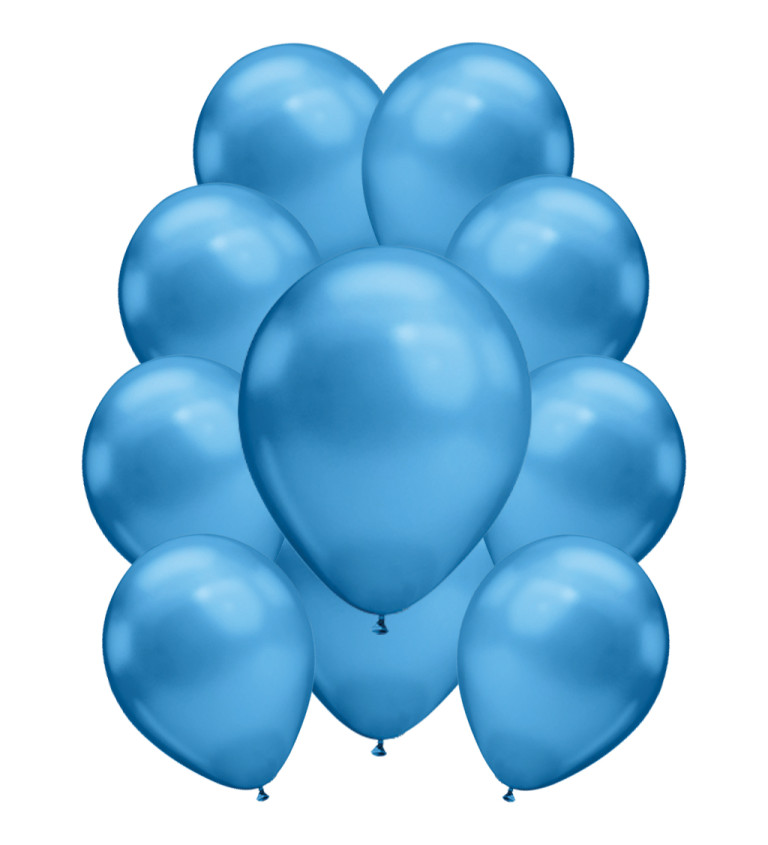Chromové latexové balónky – modré