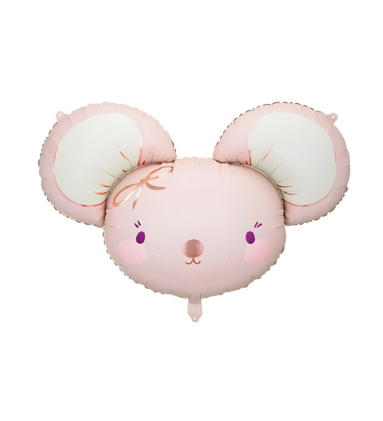 Fóliový balónek ve tvaru myšky – růžová