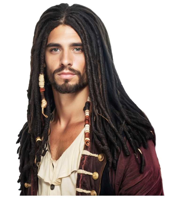 Pirátské dredy – paruka pro muže