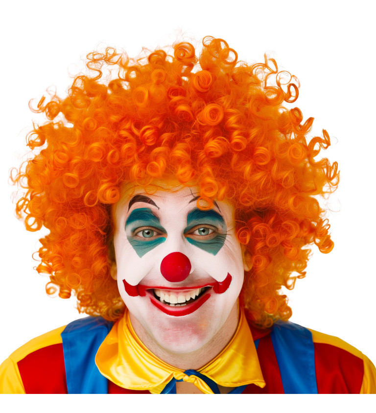 Pánská afro paruka – oranžová