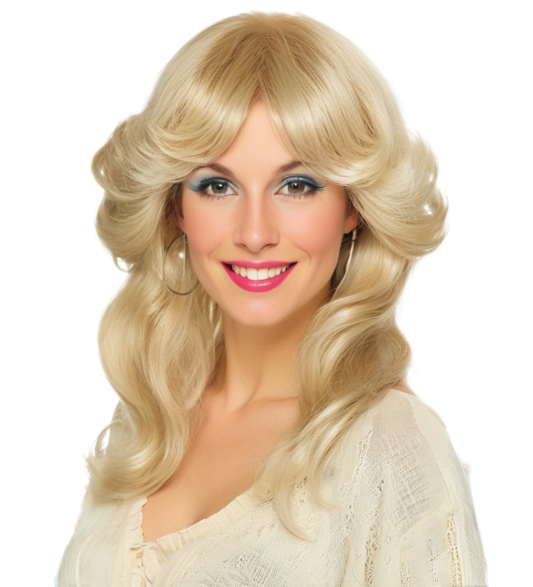 Paruka - afro - oranžová