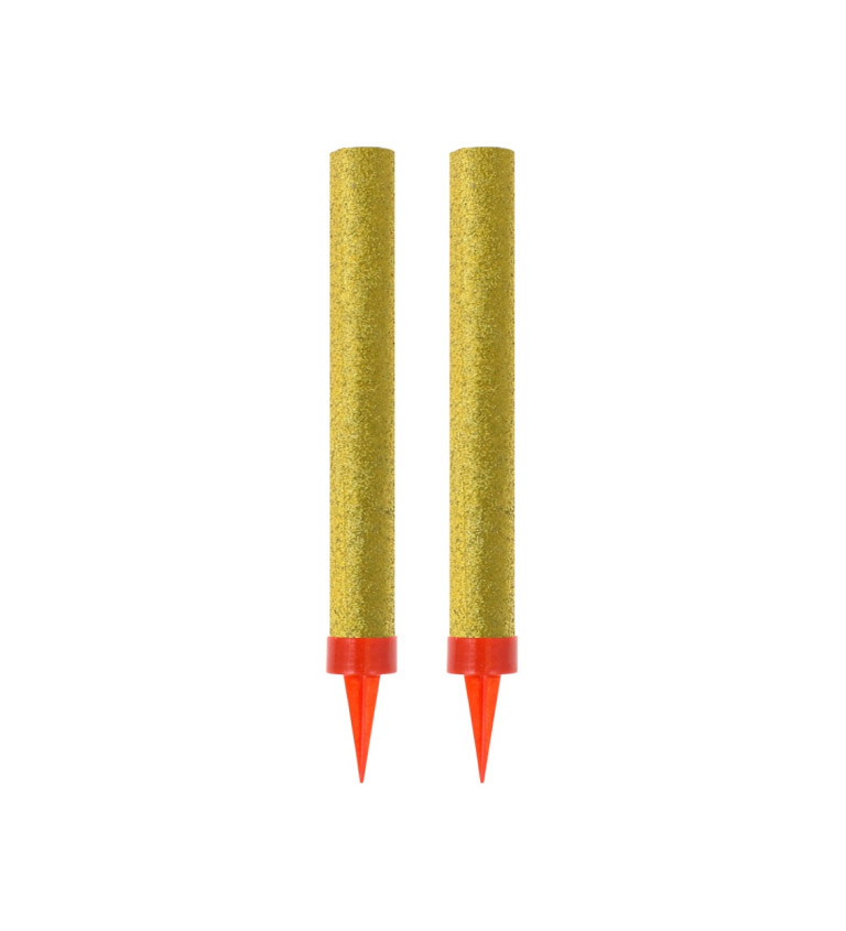 Zlaté dortové fontány 12 cm – 2 ks