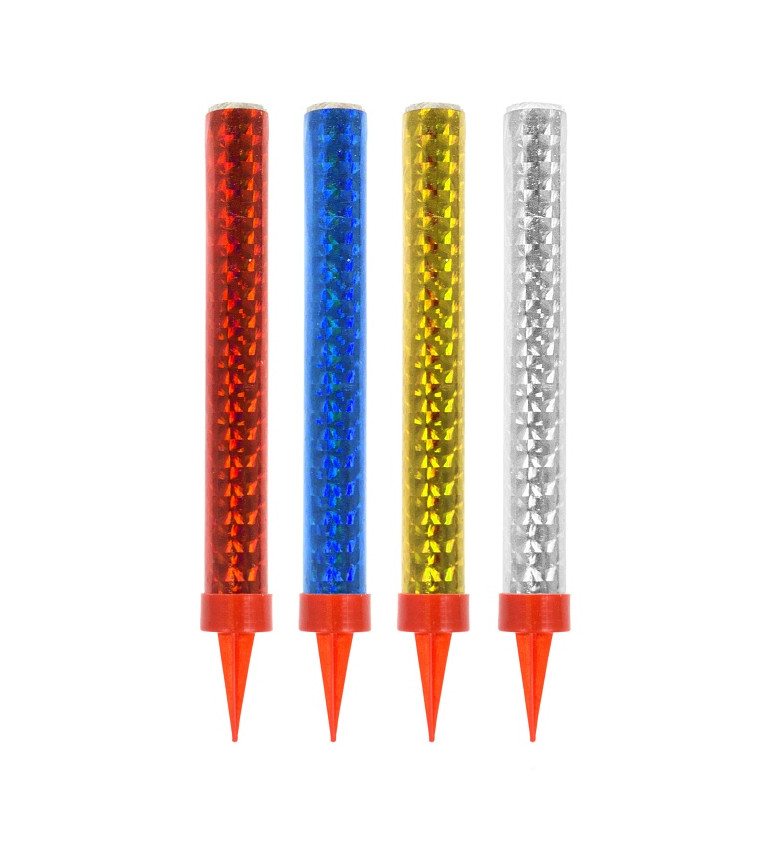 Dortové fontány pestré 12 cm – 4 ks