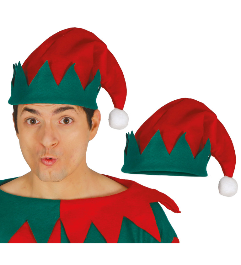 Čepice Elf s vánočním šarmem