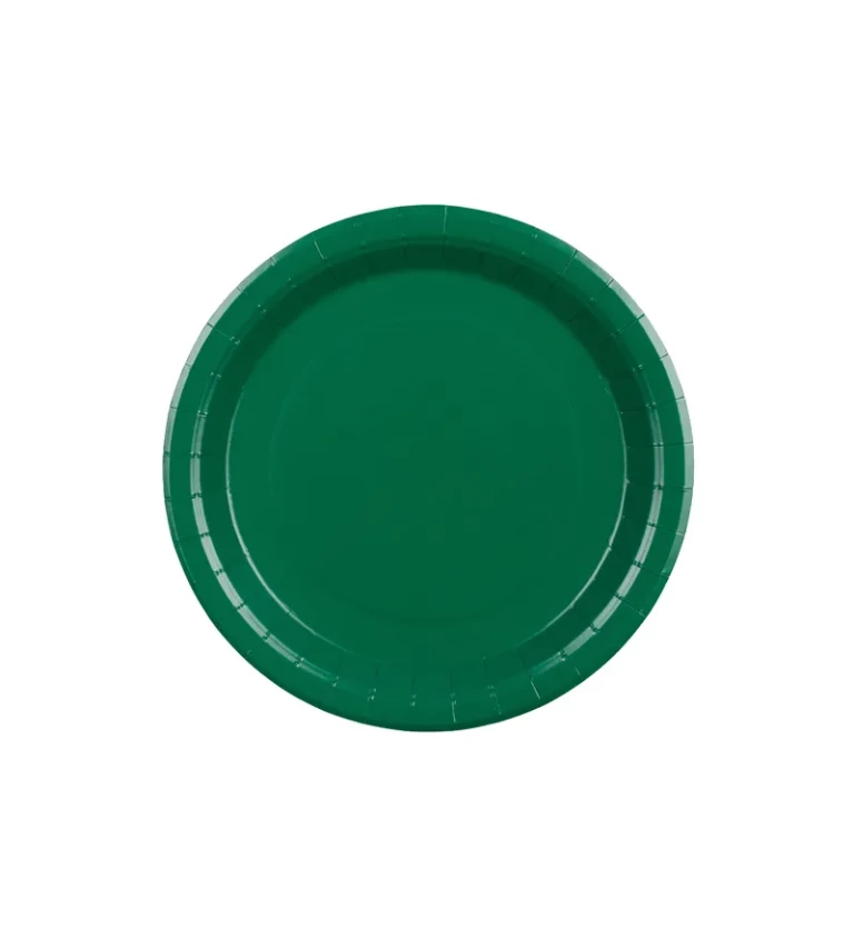 Tmavě zelené párty talířky
